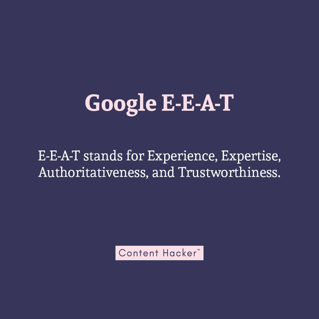 google E-E-A-T definition