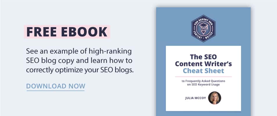 SEO Content Writer Cheat Sheet