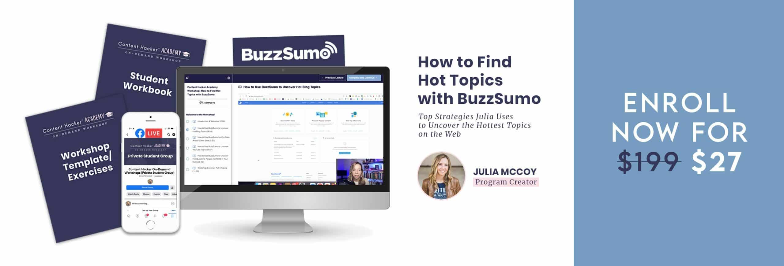 how to find hot topics with buzzsumo workshop