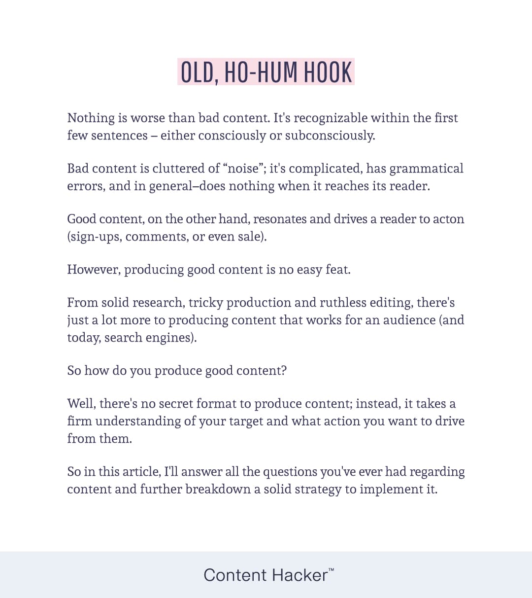 how to write content that works - old hook