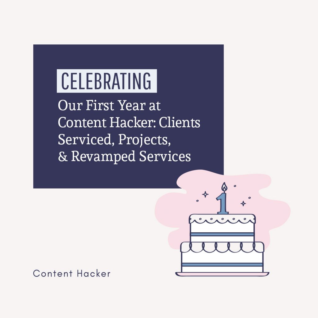 Celebrating our first year at Content Hacker