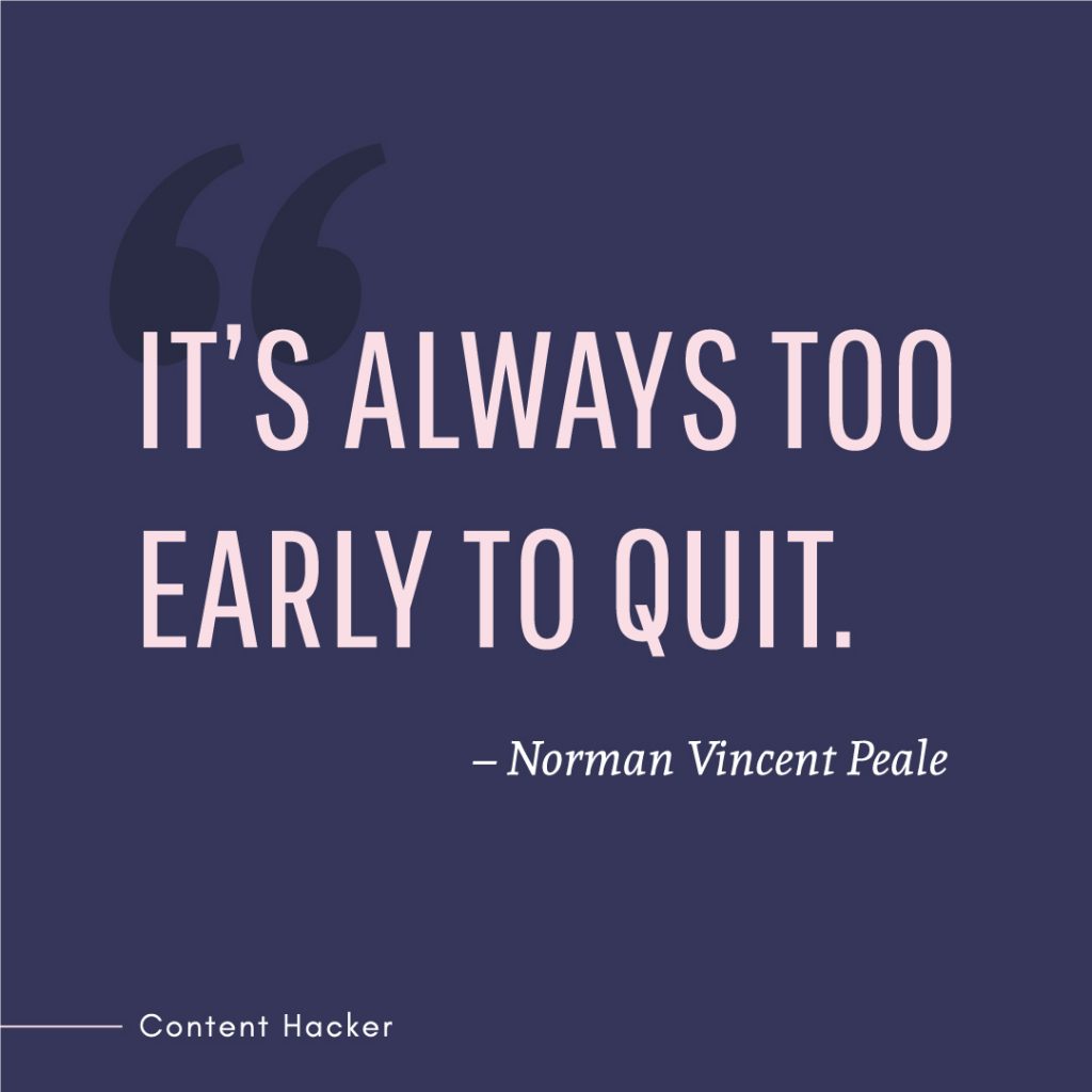 hustle quote norman vincent peale