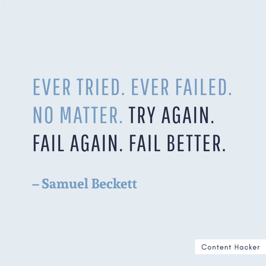 Hustle quotes Samuel Beckett