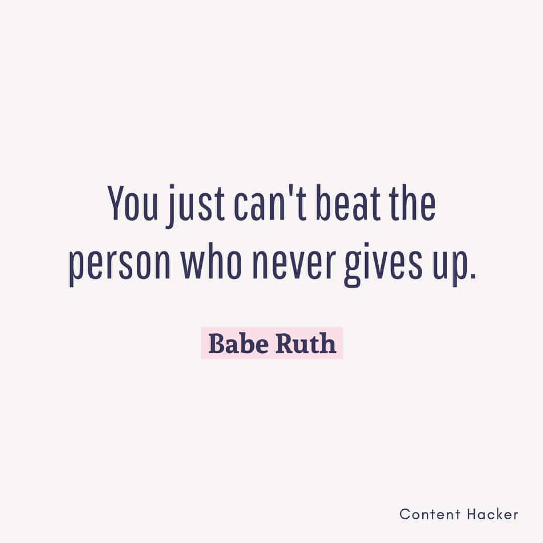 Hustle quote Babe Ruth