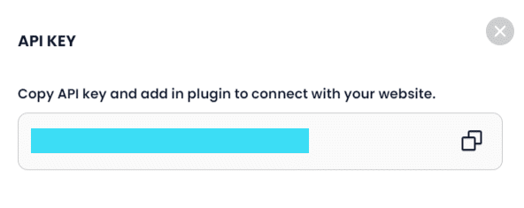 API key for wordpress plugin