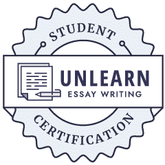 unlearn essay writing badge