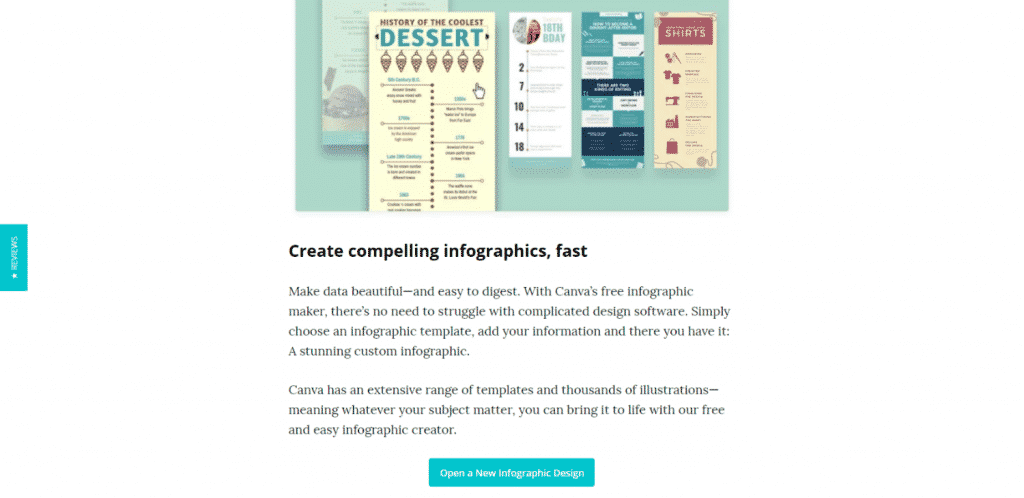 Canva web page example