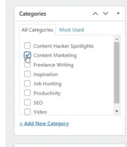 categories in wordpress