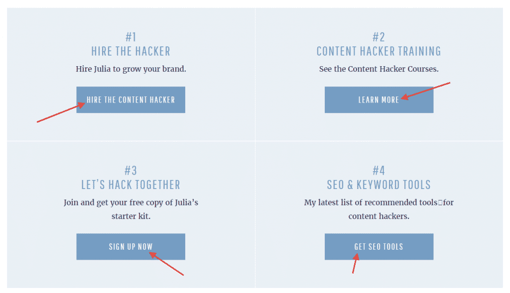 CTAs on Content Hacker