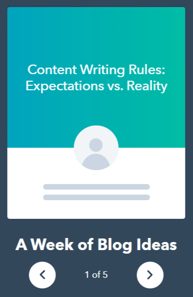 hubspot blog ideas generator results