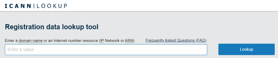 icann lookup tool