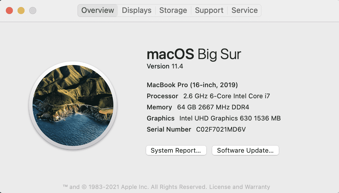 mac os big sur