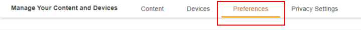manage content and devices - preferences