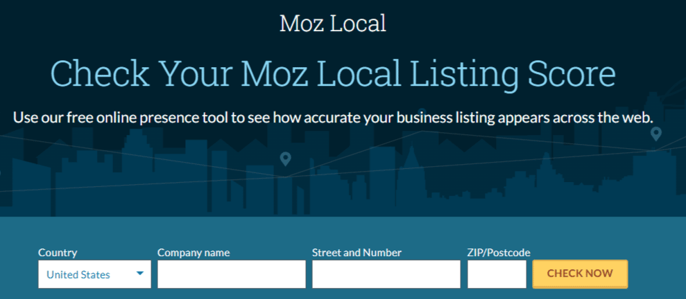 moz local listing score tool