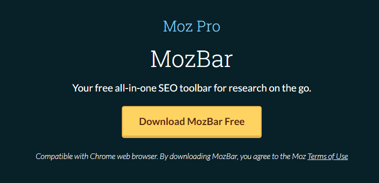 MozBar download page