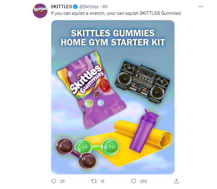 skittles brand voice example